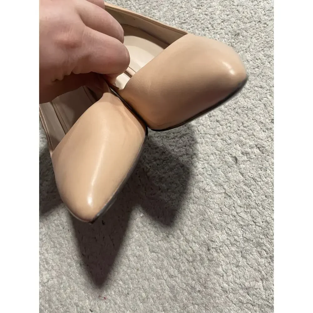 Cole Haan Womens 8.5 B Grand.0S Abigail Nude Pointed Toe Leather Heels W04840